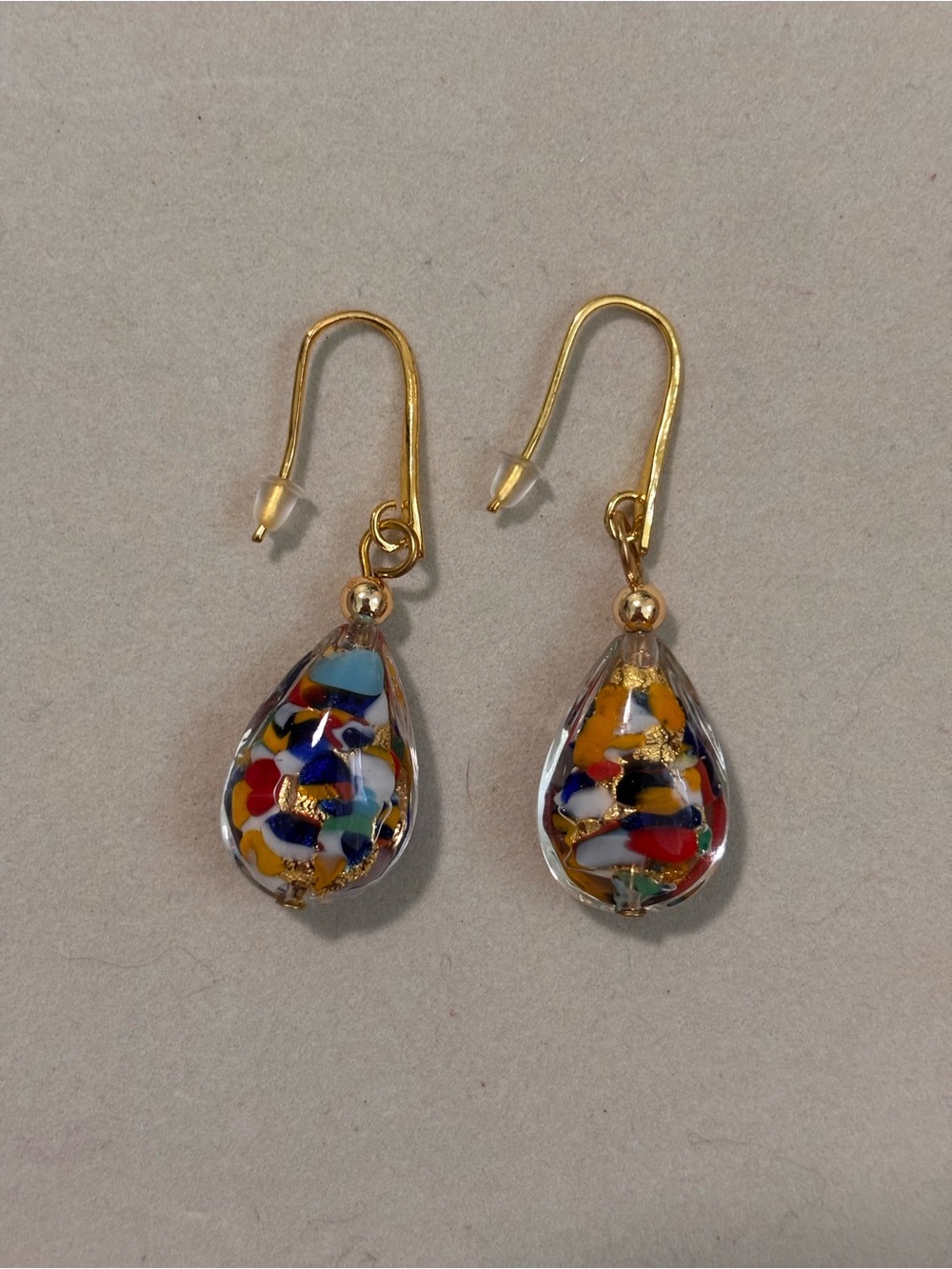 Murano Glass Teardrop Earrings